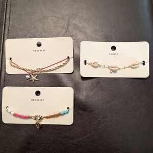 NWT Aerie Set Of 3 Bracelets/Anklets